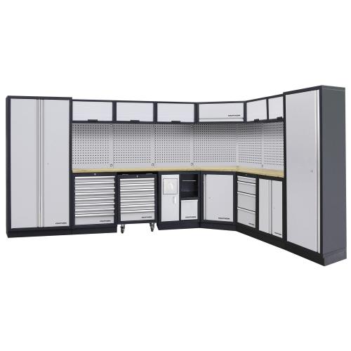 Kraftwerk Tools 3964E Parete d'officina MOBILIO a 8 elementi. Faggio