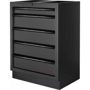 Kraftwerk Tools 3964G-BLK MOBILIO BLK 4er Kombi mit Lochwand 2-Türig, Buche Multiplex