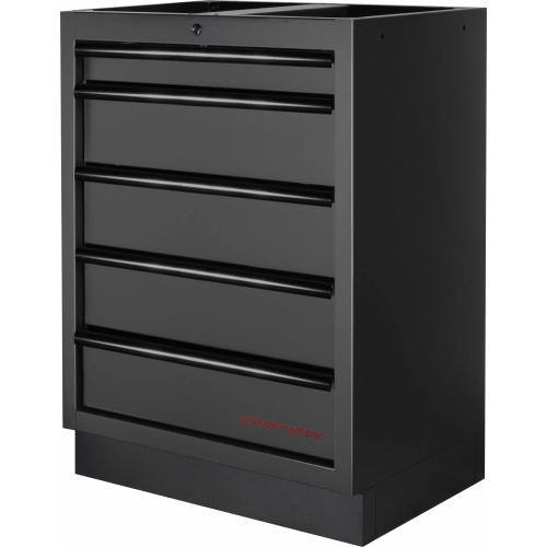 Kraftwerk Tools 3964G-BLK MOBILIO BLK 4er Kombi mit Lochwand 2-Türig, Buche Multiplex