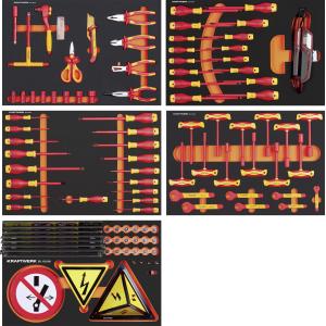Kraftwerk Tools 102.117.431 VDE Servante d'atelier BT700, 124 pcs, barrière incluse