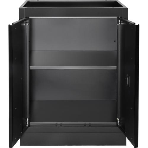 Kraftwerk Tools 3964B-BLK Mobilio da officina a 4 elementi, 1-ante Faggio BLK