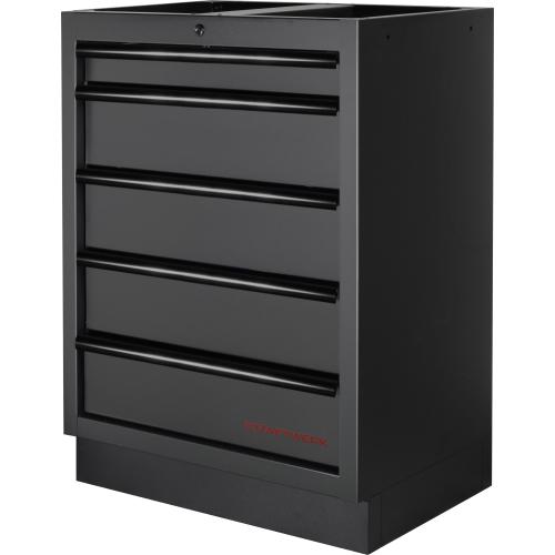 Kraftwerk Tools 3964B-BLK Mobilio da officina a 4 elementi, 1-ante Faggio BLK