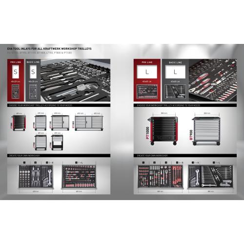 Kraftwerk Tools 101.218.100 Carro de taller BT900 80/40 8 cajones