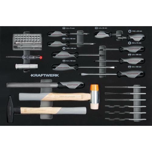 Kraftwerk Tools 105.102.018 Bandeja de Destornilladores y herramientas de golpeo, 60x40