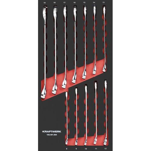 Kraftwerk Tools 105.401.004 Ringmaulschlüsselsatz 12-tlg. 20x40 Einlage