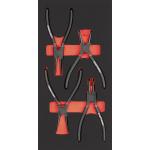Kraftwerk Tools 105.401.007 Set di pinze per seeger 4 pz. Inlay 20x40
