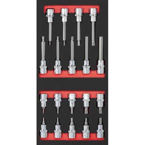 Kraftwerk Tools 105.401.010 Bit socket set 1/2" 19-pcs. 20x40 inlay