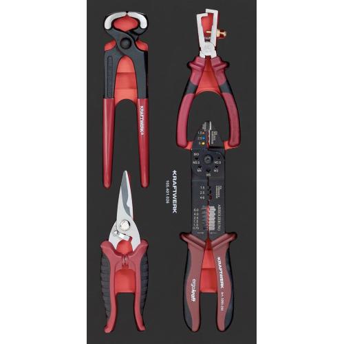 Kraftwerk Tools 105.401.026 Pliers/scissors set 4-pcs. 20x40 inlay
