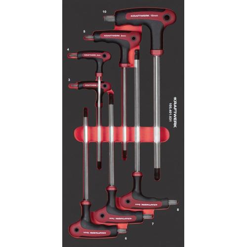 Kraftwerk Tools 105.401.031 PRO LINE EVA3 Poignée en T Tournevis hexagonal 20x40 7 pces.