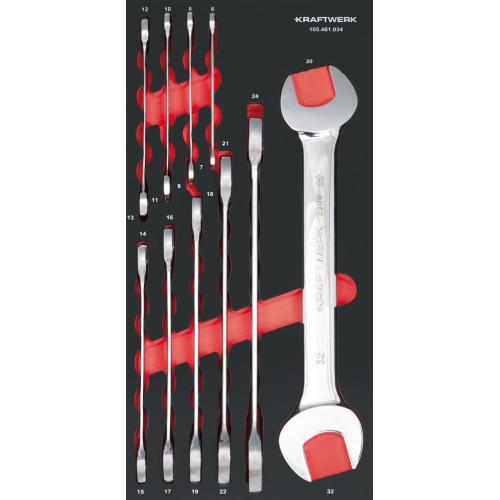 Kraftwerk Tools 105.401.034 PRO LINE EVA3 Doppelmaulschlüssel 20x40 10-tlg.