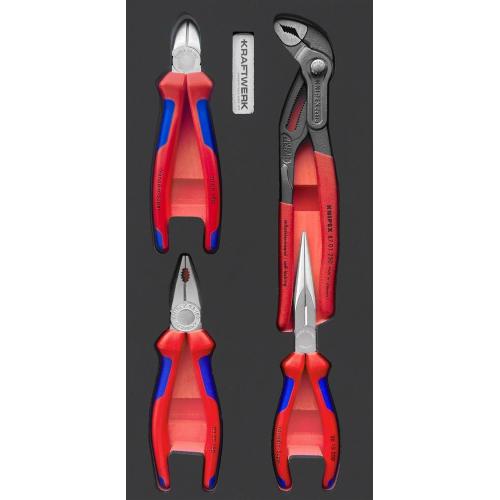 Kraftwerk Tools 105.401.048 KNIPEX Set di pinze EVA3 4 pz. 20x40 inserto