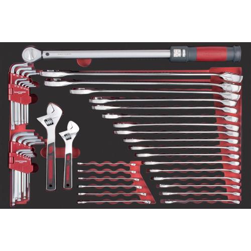 Kraftwerk Tools 105.502.028 PRO LINE EVA Ring-Maulschlüssel, Drehmoment Satz 60x40 44-tlg.