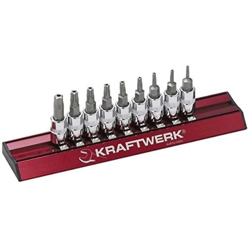 Kraftwerk Tools 115399 9-pzs. Set vasos-punta  TX  segur. 5 puntas