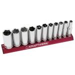 Kraftwerk Tools 201990 11pz-  Set MAGALU di chiavi a bussola lunghe 3/8"