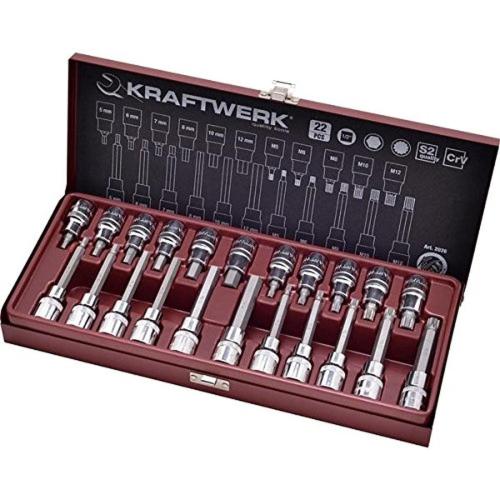 Kraftwerk Tools 2026 Juego 22 vasos-punta hex. y XZN