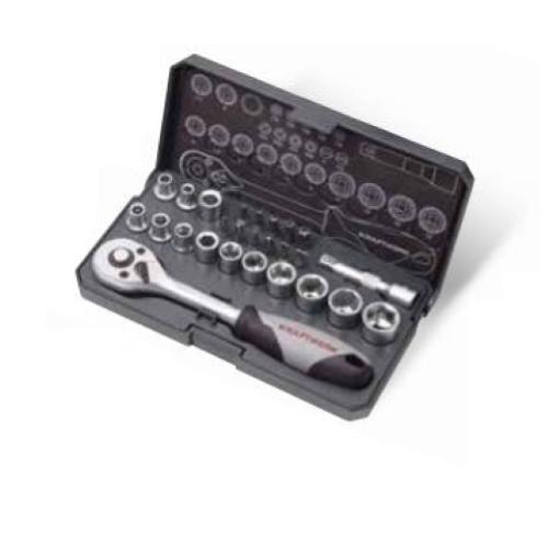 Kraftwerk Tools 204.100.000 Steckschlüssel-Satz, Basic, 1/4", 26-tlg.