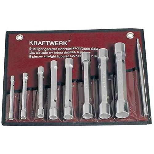 Kraftwerk Tools 2599-01 9-p. straight box wr. set 6-22mm/t-bar