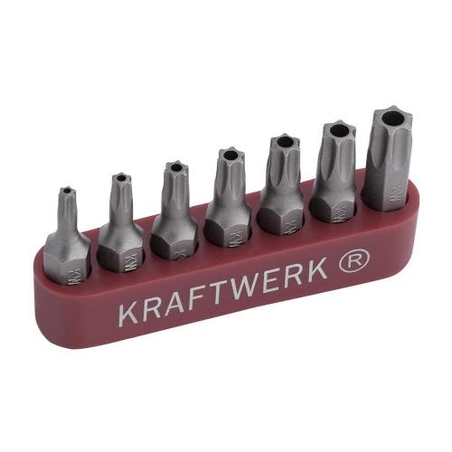 Kraftwerk Tools 2758 7-p. 1/4" tamper TX bit set T10-40