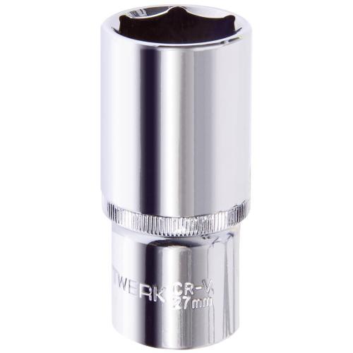 Kraftwerk Tools 301270 Douille, 6 pt., 78 mm, 1/2", 27 mm