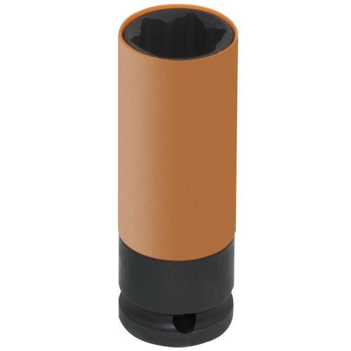 Kraftwerk Tools 302.000.021 Impact socket, deep, 1/2", 21mm, w. protection f. I30, Tucso