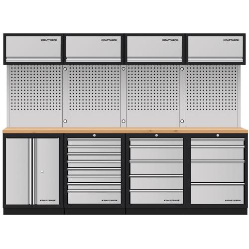 Kraftwerk Tools 3964K-S854-K4 MOBILIO 4er Kompakt-Kombi mit Lochwand, Buche Multiplex