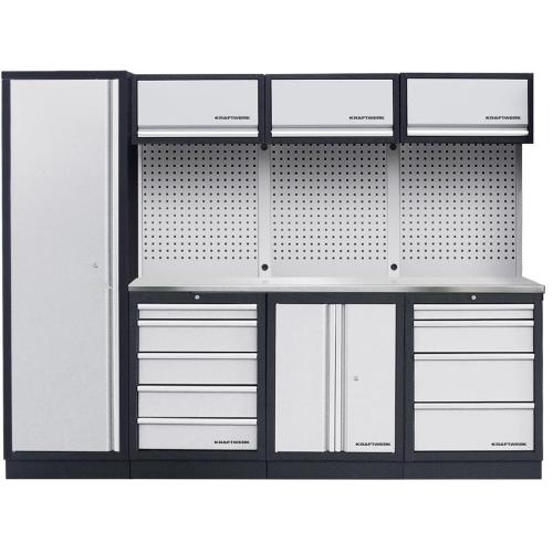 Kraftwerk Tools 3964BIX Mobilier d'atelier 4 éléments MOBILIO Acier inoxidable