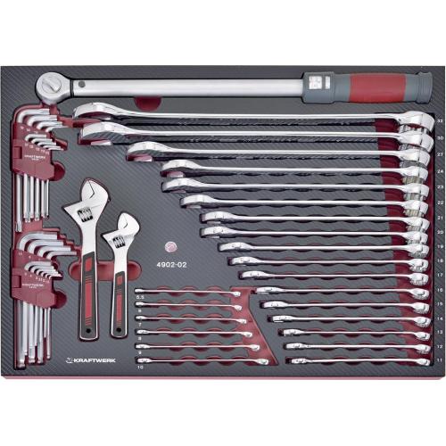 Kraftwerk Tools 4902-02 Bandeja llaves comb+macho  EVA 45-pzs.