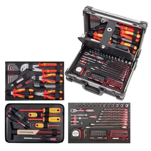 Kraftwerk Tools 3944,3 Valise professionnelle Alu avec VDE Tools 123 pcs.