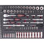 Kraftwerk Tools 4902-10-1 Set di chiavi a bussola PRO LINE EVA, 125 pezzi