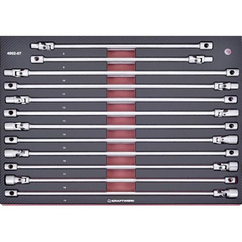 Kraftwerk Tools 4902-07 Bandeja EVA 12 muletillas con vaso