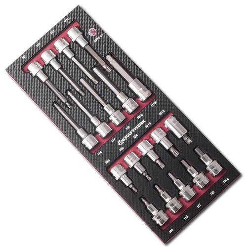 Kraftwerk Tools 4903-04 19pz- Ass. modulabile di bussole lunghe e corte EVA3