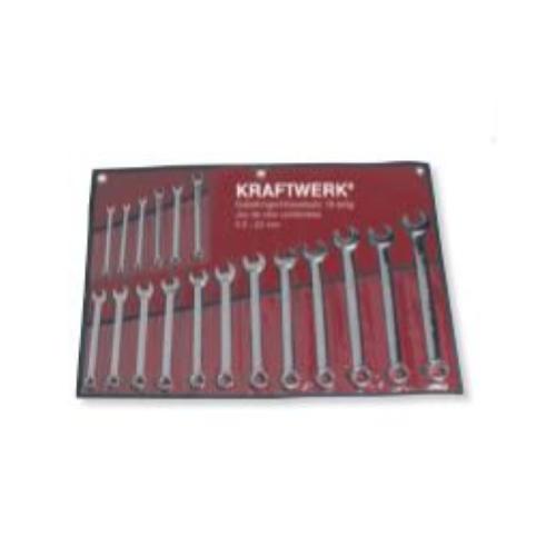 Kraftwerk Tools 3557R 18pz- Astuccio chiavi combinate 5.5-22 mm, lucide
