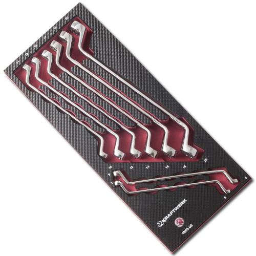 Kraftwerk Tools 4903-08 8pz- Assortimento modulabile di chiavi poligonali doppie EVA