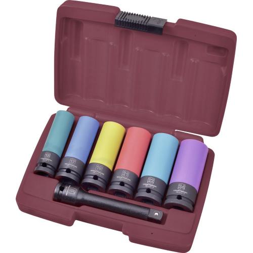 Kraftwerk Tools 381005 7-t. Alufelgen-Schlagstecknuss-Satz 1/2"