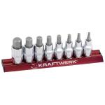 Kraftwerk Tools 326099 8pz-  Set di chiavi a bussola giravite esagonali 1/2"