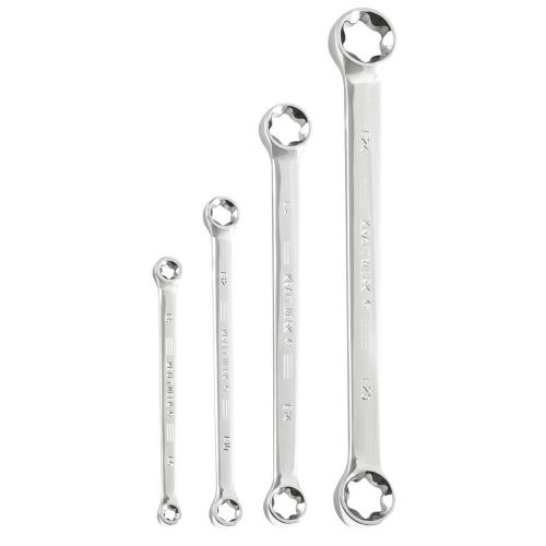 Kraftwerk Tools 3545 Jeu de 4 clés polygonales droite TX E6-E24
