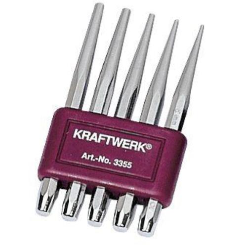Kraftwerk Tools 3355 5-p. taper punch set