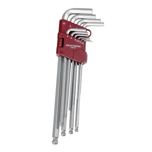 Kraftwerk Tools 3604 Kugelkopf-InSechskant-Satz 1.5-10mm, 10-tlg.