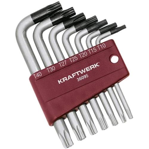 Kraftwerk Tools 3609S 7-pzs. Set llaves macho cortas TX segur.