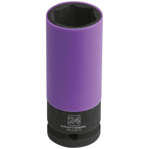 Kraftwerk Tools 381240-0 Tiefe Schlagnuss 1/2 24mm m.Plastikring