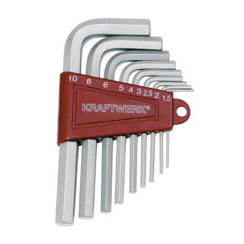 Kraftwerk Tools 3601 Serie chiavi maschio esagonali 1.5-10 mm, 9 pz.