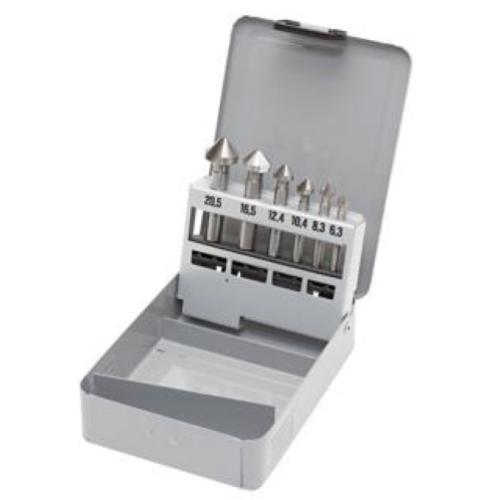 Kraftwerk Tools 18200 Juego 6 avellanadores 90° HSS Co5