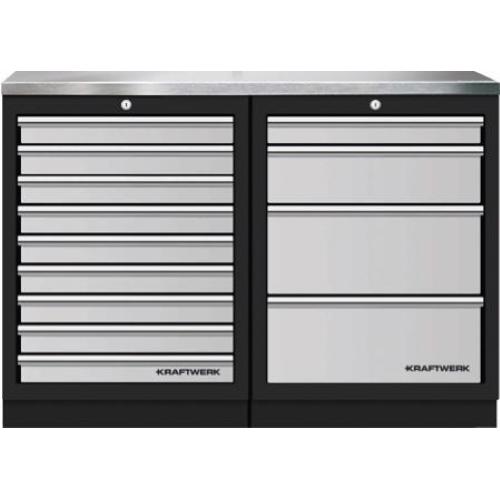 Kraftwerk Tools 3964K-940IX Mobilio 2 combi, inox, 4 & 9 cassetti