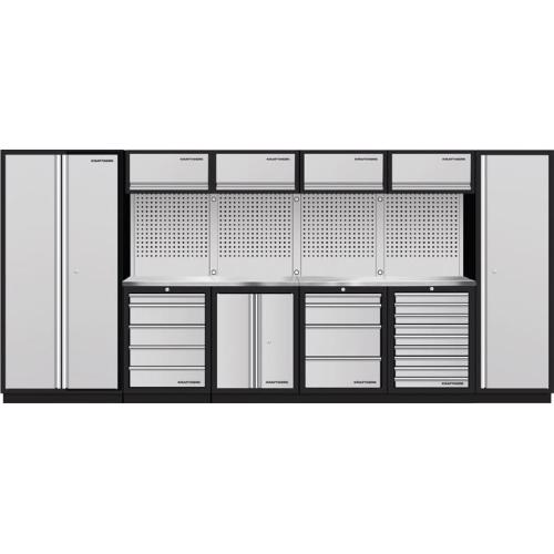 Kraftwerk Tools 3964K-H284S5H-K4IX MOBILIO 6er Komplett-Kombi mit Lochwand, Edelstahl 430