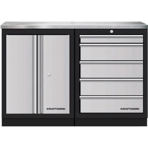 Kraftwerk Tools 3964K-S500IX Mobilio 2-pc combi, inox, 5 draw-pieces