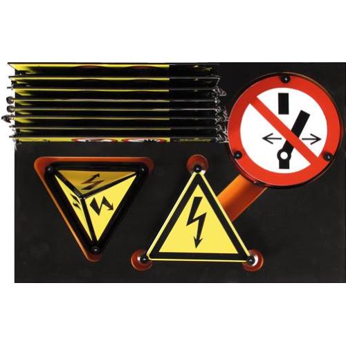 Kraftwerk Tools 510.100.000 Satz Sicherheits – und Warnschilder High-Voltage