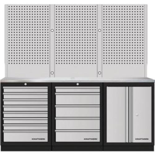 Kraftwerk Tools 3964K-85S-WIX MOBILIO 3er Kompakt-Kombi mit Lochwand, Edelstahl 430