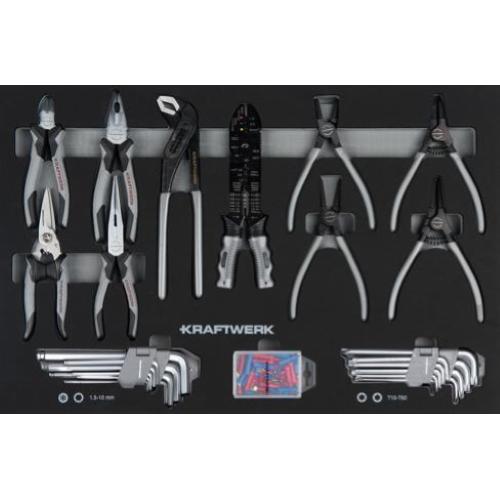 Kraftwerk Tools 105.102.110 Pince pour servante d'atelier 78-pcs.