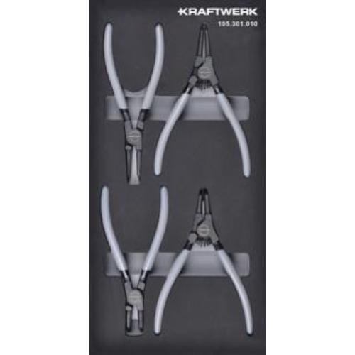 Kraftwerk Tools 105.301.010 Pince à anneaux de retenue 4-pcs. Inlay 20x40