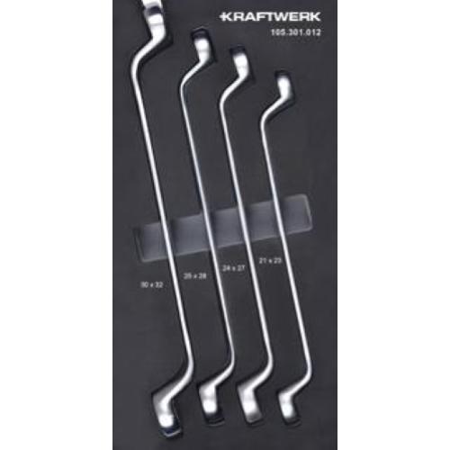 Kraftwerk Tools 105.301.012 Jeu de clés à fourche double 4 pièces. Inlay 20x40